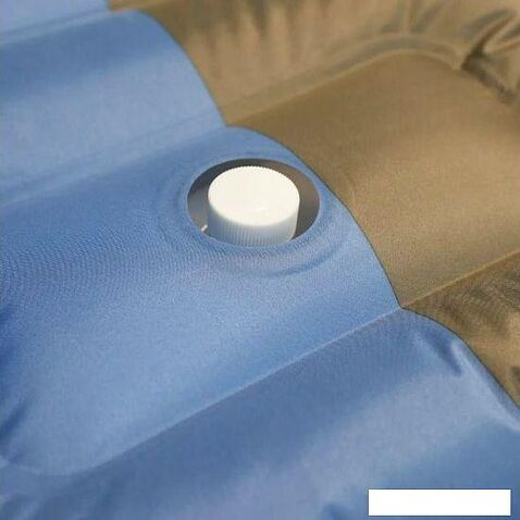 Надувной матрас Следопыт Кемпинговый PF-KS-12 (голубой/серый)