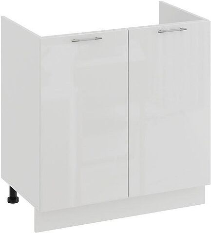 Шкаф напольный Трия Весна 1Н8М (белый/белый глянец)