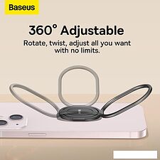 Накладка-держатель Baseus Rails Phone Ring Stand/Holder (темно-серый) Накладка-держатель Baseus Rails Phone Ring Stand/Holder (темно-серый)