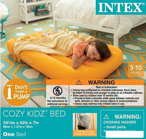 Надувной матрас Intex 66803 (оранжевый)