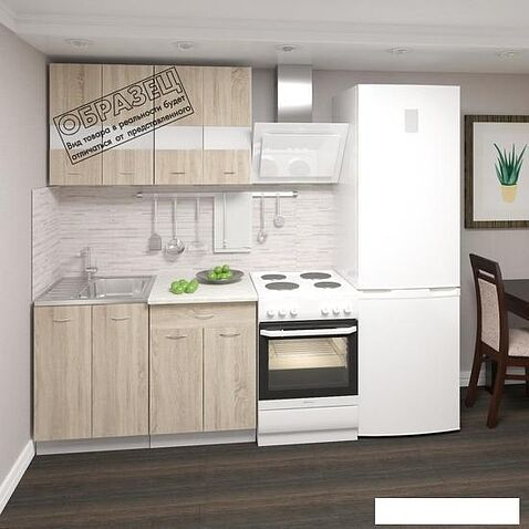 Готовая кухня Кортекс-мебель Корнелия Экстра 1.2м (дуб сонома/мадрид)