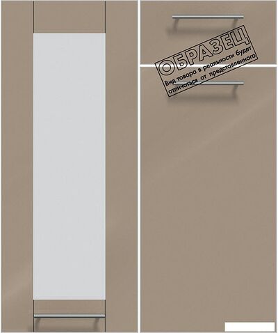 Готовая кухня Интерлиния Мила Пластик 2.8 (туманный глянец/антрацит/бискайская сосна)