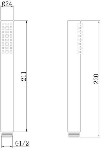 Душевая лейка Abber AF0051B (черный матовый)