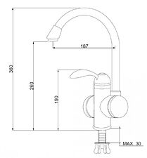 Проточный электрический водонагреватель-кран РМС ЭЛ01