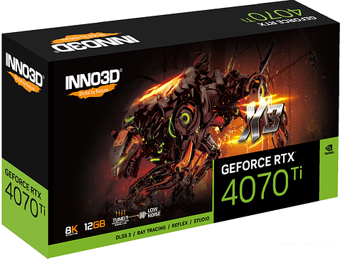Видеокарта Inno3D GeForce RTX 4070 Ti X3 N407T3-126X-186148N
