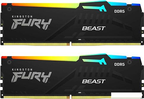 Оперативная память Kingston FURY Beast RGB 2x32ГБ DDR5 6000МГц KF560C40BBAK2-64