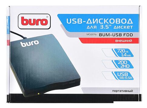Флоппи дисковод Buro BUM-USB FDD
