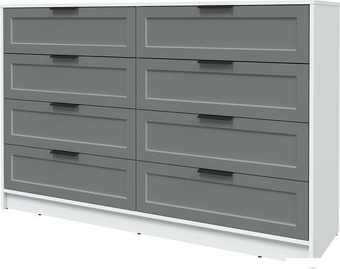 Комод Интерлиния Концепт Тренд КТ-К157 (белый платинум/серый)