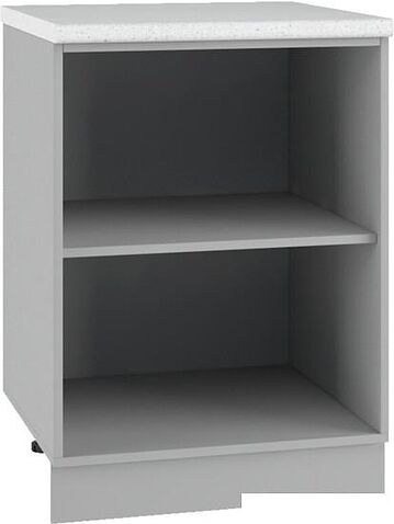 Шкаф напольный ДСВ Тренто С 600 (серый/белый)