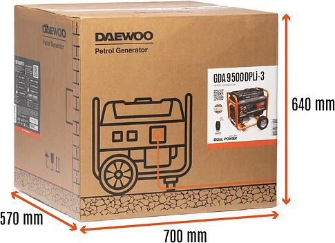 Бензиновый генератор Daewoo Power GDA 9500DPLi-3