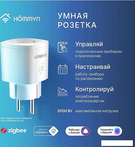Умная розетка Hommyn Smart Plug RKNZ01