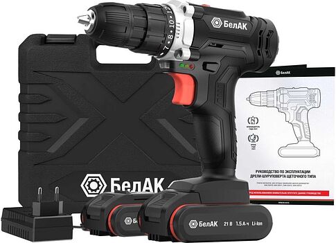 Дрель-шуруповерт БелАК БАК.53311 (с 2-мя АКБ, кейс)