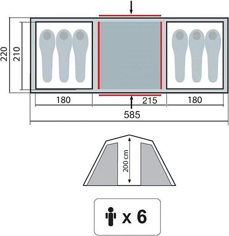 Кемпинговая палатка TRAMP Brest 6 v2 (песочный)