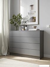 Комод Горизонт Нео 1050 4 ящика (серый графит)