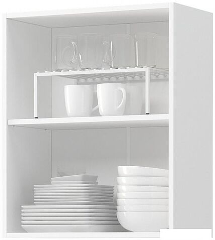 Шкаф навесной Mio Tesoro Альфа ШВ 600 (белый/холст белый)