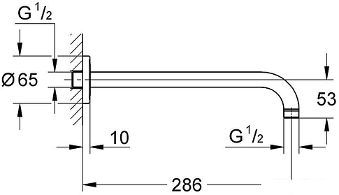 Держатель верхнего душа Grohe Rainshower 28576000