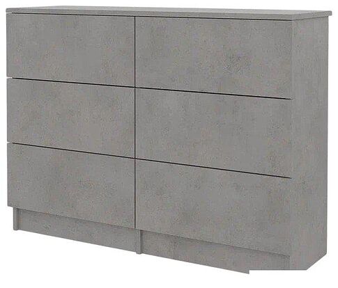 Комод Горизонт Нео 1050 6 ящиков (бетон)
