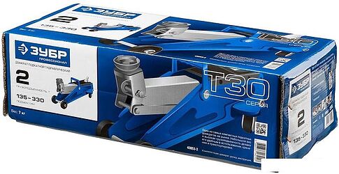 Подкатной домкрат Зубр Профи 43053-2 2т