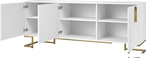 Тумба Involux Неаполь 212T001 (белый/металл золото)
