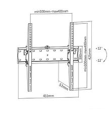 Кронштейн для телевизора Gembird WM-55T-02