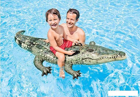 Надувной плот Intex Realistic Gator Ride-on 57551