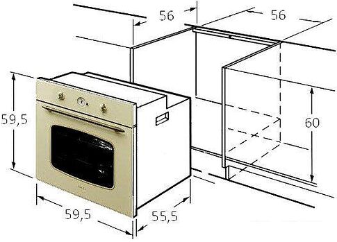 Электрический духовой шкаф Monsher MBO 65M90M3 DB IV