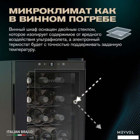 Винный шкаф Meyvel MV12-CBF1