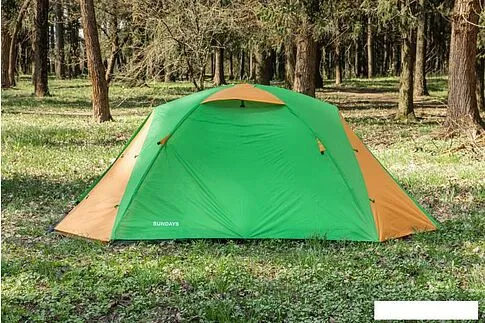 Треккинговая палатка Sundays ZC-TT009-4P v2 (зеленый/желтый)