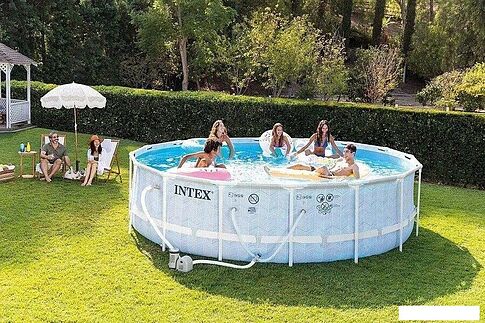 Каркасный бассейн Intex Prism Frame Chevron 26746 (488х122)