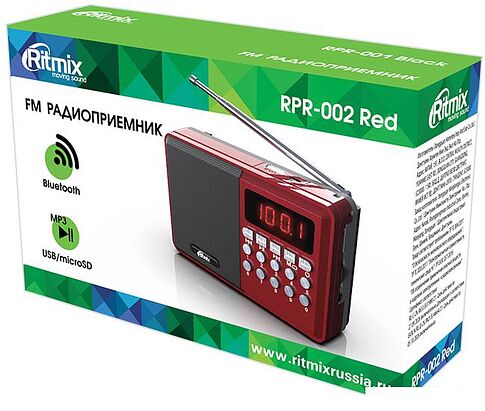 Радиоприемник Ritmix RPR-002 (красный)