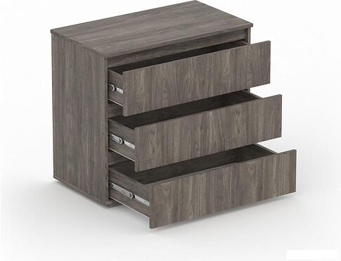 Комод Кортекс-мебель Бари 80 3ш (орех элия/орех элия/орех элия)