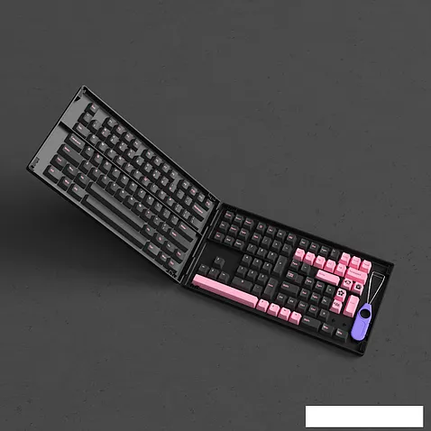 Набор кейкапов Akko Black & Pink Cherry Profile keycaps 229 шт