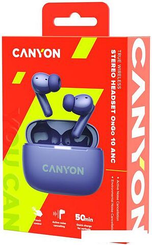 Наушники Canyon OnGo 10 ANC TWS-10 (фиолетовый)