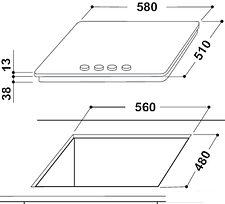 Варочная панель Indesit THP 642 W/IX/I RU Варочная панель Indesit THP 642 W/IX/I RU