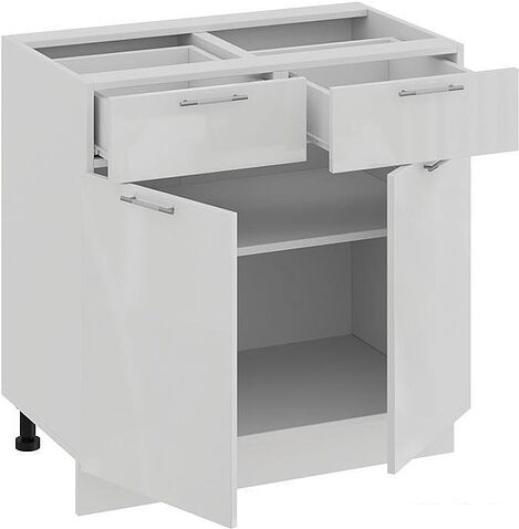 Шкаф напольный Трия Весна 1Н8Я1 (белый глянец)