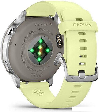 Умные часы Garmin Venu 4 45 мм (серебристый/желтый)