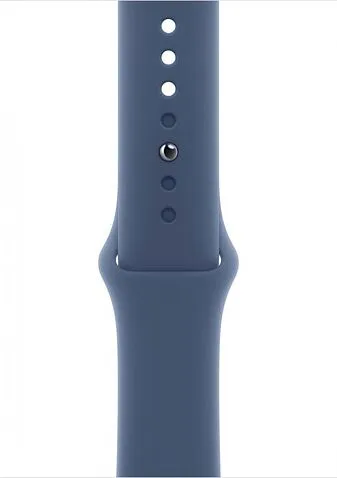 Умные часы Apple Watch Series 10 46 мм (алюминиевый корпус, серебристый/синий, спортивный силиконовый ремешок M/L)