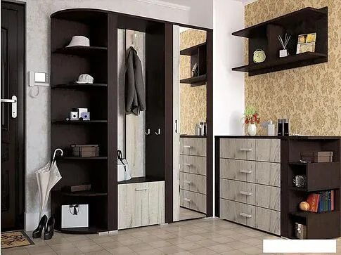 Комод Интерлиния Коламбия КЛ-9 (дуб венге/дуб серый)