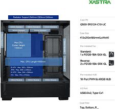 Корпус XASTRA Q500 3ARGB-FG-C10-UC (черный)