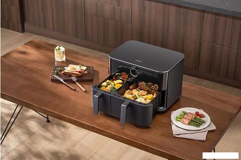 Аэрогриль (аэрофритюрница) Xiaomi Dual Zone Air Fryer 10L MAF-D1001 (евровилка)