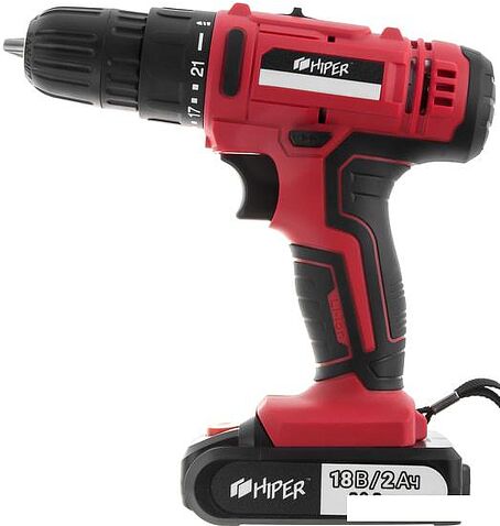 Дрель-шуруповерт Hiper HCD18B (с 2-мя АКБ, кейс)