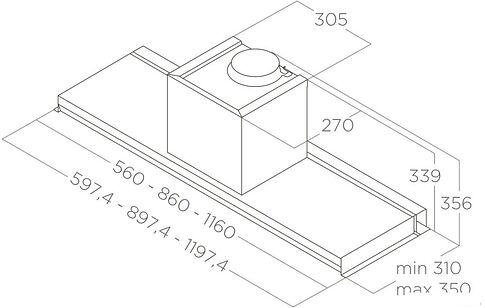 Кухонная вытяжка Elica Lever IX/A/116 PRF0163362