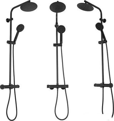 Душевая система  Rea Bliss Black REA-P8804