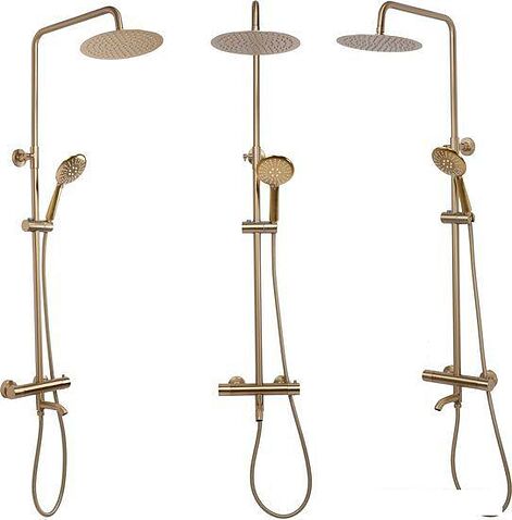 Душевая система  Rea Lungo matt gold REA-P6604