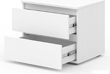 Тумба Кортекс-мебель Бари 60 2ш (белый/белый/белый)