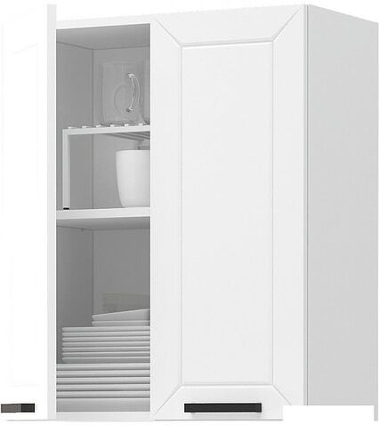 Шкаф навесной Mio Tesoro Альфа ШВ 600 (белый/холст белый)