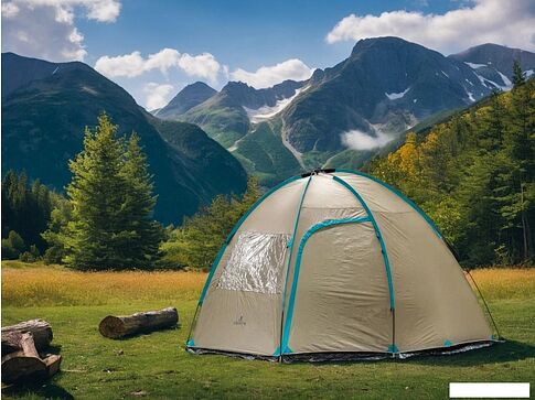 Кемпинговая палатка Coyote CL-B15 и два спальных мешка Sundays ZC-SB001 (синий)