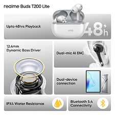 Наушники Realme Buds T200 Lite (белый)