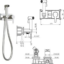 Гигиенический душ Teska Liva Tera T5436