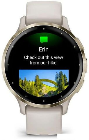 Умные часы Garmin Venu 3S (слоновая кость, с силиконовым ремешком)